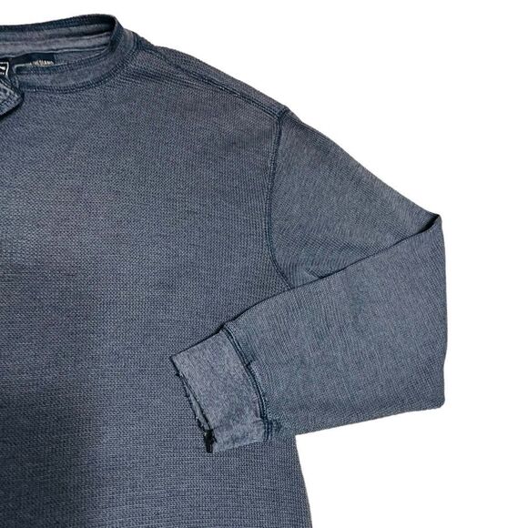 Route 66 Distressed Blue Henley - Picture 3 of 9